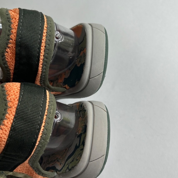 Merrel Olive Green Orange Canvas Rubber Outsole Sandals size 7 - Picture 14 of 16